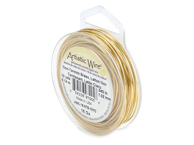 Messingdraht Mit Anlaufschutz 1,02 Mm, Artistic Wire Von Beadalon, 9,10m-spule