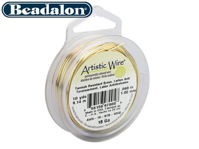Messingdraht Mit Anlaufschutz 1,02 Mm, Artistic Wire Von Beadalon, 9,10m-spule - Standard Bild - 2