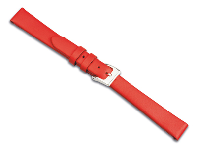 Uhrenarmband, 18 mm, Echtes Kalbsleder, Rot - Standard Bild - 1