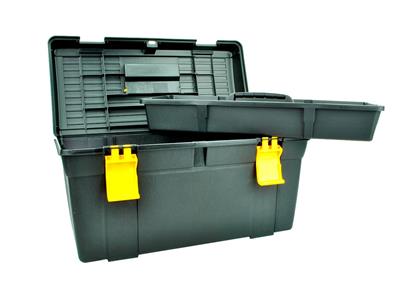 Werkzeugkasten, Schwarzer Kunststoff, 40cm - Standard Bild - 3