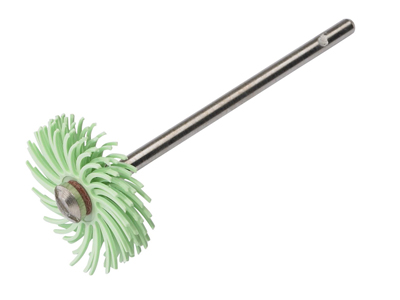 Grüne Schleifscheibe Auf Spindel, Durchmesser 19 Mm, Polierfinish, Hatho - Standard Bild - 1