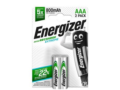 Wiederaufladbare Batterie Extremme Aaa, Blisterpackung Mit 2 Batterien, Energizer - Standard Bild - 1