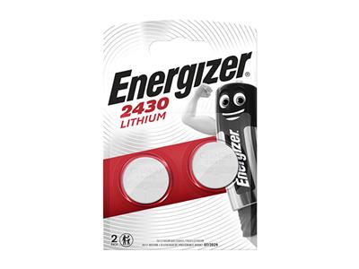 Knopfzelle Cr2430 Lithium, Große Karte, Blister Mit 2 Batterien, Energizer - Standard Bild - 1