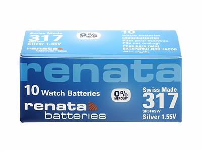 Knopfzelle 317 Silberoxid, 1,55v, Schachtel Mit 10, Renata - Standard Bild - 1