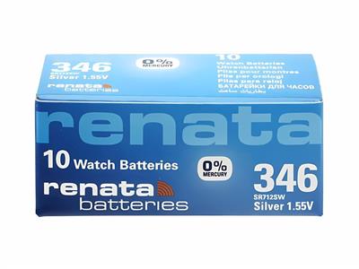 Knopfzelle 346 Silberoxid, 1,55v, Packung Mit 10, Renata - Standard Bild - 1
