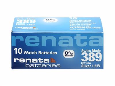 Knopfzelle 389 Silberoxid, 1,55v, 10er Pack, Renata - Standard Bild - 1