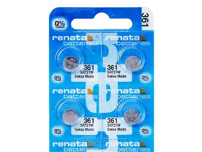 Knopfzelle 361 Silberoxid, 1,55v, 10er-pack, Renata - Standard Bild - 2