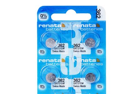 Knopfzelle 362 Silberoxid, 1,55v, Packung Mit 10, Renata - Standard Bild - 2