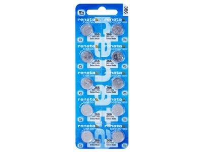 Knopfzelle 366 Silberoxid, 1,55v, Batteriepack Von 10, Renata - Standard Bild - 1
