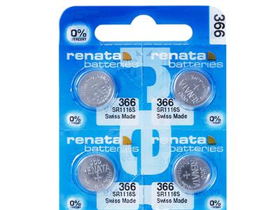 Knopfzelle 366 Silberoxid, 1,55v, Batteriepack Von 10, Renata - Standard Bild - 2