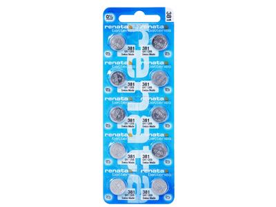 Knopfzelle 381 Silberoxid, 1,55v, Packung Mit 10, Renata - Standard Bild - 1