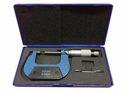 Mikrometer, Messbereich 0-25 Mm, 3 MM Messfläche, Genauigkeit 0,01 MM - Standard Bild - 3