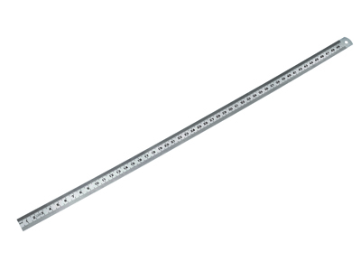 Lineal Halbstarr Aus Matt Verchromtem Edelstahl, 100 Cm - Standard Bild - 1