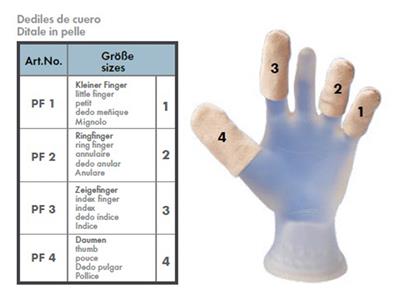 Lederfingerling Ohne Elastikband, Für Daumen, Hatho - Standard Bild - 2