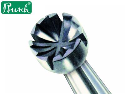 Satz Von 10 Setz-fräsern 4 Schneiden, Nr. 411 Ccc, Von 1,00 Bis 2,30 Mm, Busch - Standard Bild - 3