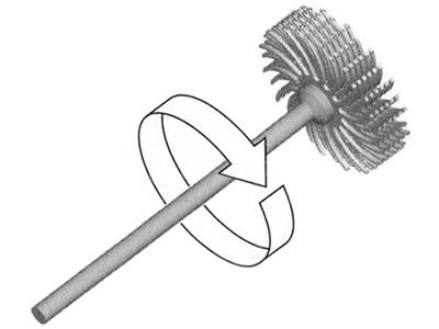 Satz Von 18 Schleifbürsten Mit 3 Spannfutter, 3m - Standard Bild - 2