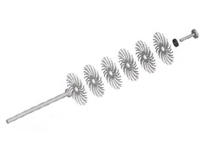 Satz Von 18 Schleifbürsten Mit 3 Spannfutter, 3m - Standard Bild - 3