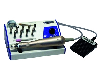 Mikromotor Mit 10 Spannzangen Von 0bis 4 MM Und Variator, Mc2000 Tech Dent - Standard Bild - 1