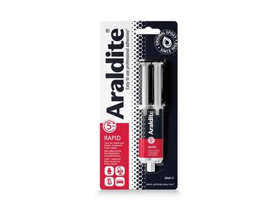 Araldite Rapide Klebstoff, Bindet In 5 Minuten Ab, 24 Ml Spritze