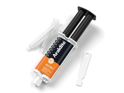 Araldite Instant Klebstoff, Aushärten In 90 Sekunden, 24 Ml Dosierspritze - Standard Bild - 2
