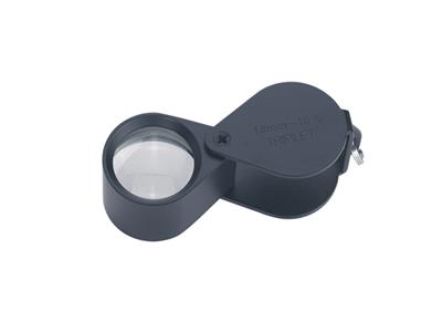Schwarze Triplet-faltlupe 18 Mm, Lieferung Mit Etui, 10-fache Vergrößerung - Standard Bild - 2