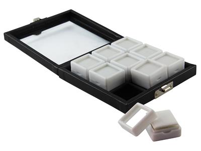 Set Mit 9 Boxen Für Ungefasste Steine - Standard Bild - 2