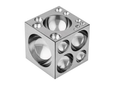 Prägewürfel Kubische Form, 70 Mm, Polierter Edelstahl, Durston - Standard Bild - 2