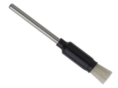 Weißer Bürstenpinsel Mit Gummischutz, Durchmesser 4 Mm, Hatho - Standard Bild - 1