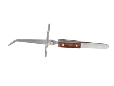 Kreuzverriegelnde, Gebogene Pinzette, Isolierter Griff, Mit Halterung,178 MM - Standard Bild - 3