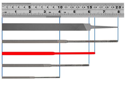 Satz Von 12 Nadelfeilen, 160 MM Feinheit 2, Vallorbe - Standard Bild - 5