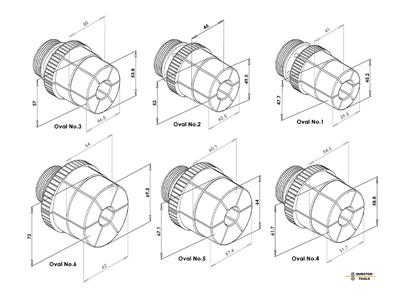 Maschine Zum Vergrößern Von Armbändern Mit 6 Runden Und 6 Ovalen Zangen, Durston - Standard Bild - 5