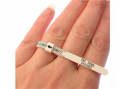 Ring Sizer Aus Kunststoff, Mehrfacheinstellbar, Englische Größen, 10e R Pack - Standard Bild - 2