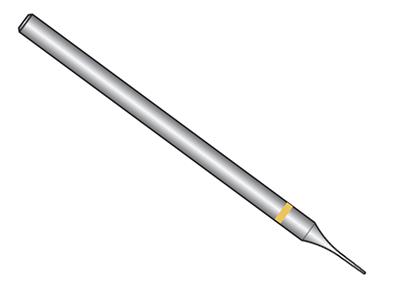 Zylindrischer Hartmetallfräser Mit Abgerundetem Ende Nr. 1z-au, Durchmesser 0,20 Mm, Pro Packung Mit 6 Stück, Busch - Standard Bild - 2