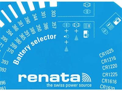 Schablone Für Knopfzellen, Renata - Standard Bild - 3