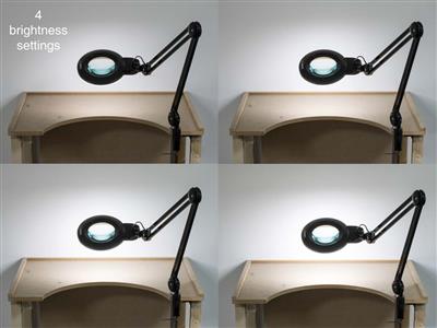 14w Led-lupenlampe Mit Gelenkarm, 4helligkeitsstufen, Durston - Standard Bild - 6