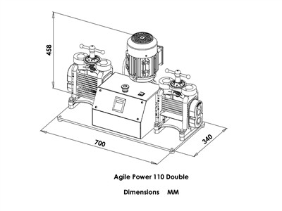 Doppelte Elektrische Walzmaschine, Agile Power C110 Double, Durston - Standard Bild - 2