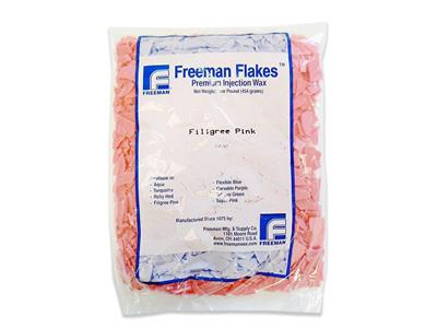 Injektionswachs Filigree Pink, Freeman Flake, Beutel à 454 G