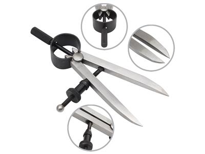Gerader Juwelierzirkel Mit Schneller Klemmung, Preiswert, 8 Cm - Standard Bild - 2