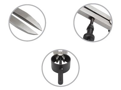 Gerader Juwelierzirkel Mit Schneller Klemmung, Preiswert, 8 Cm - Standard Bild - 3