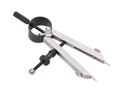 Gerader Juwelierzirkel Mit Schnellspanner, Abnehmbare Spitzen, 8 Cm - Standard Bild - 1