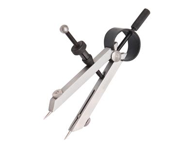 Gerader Juwelierzirkel Mit Schnellspanner, Abnehmbare Spitzen, 8 Cm - Standard Bild - 2