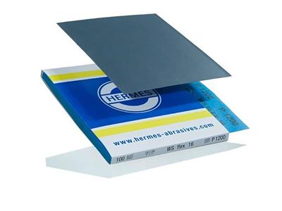 Blaues Schmirgelpapier, Korn 180 Wsflex 16, 230 X 280 Mm, Hermes Abra Sives - Standard Bild - 1