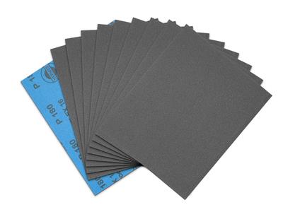 Blaues Schmirgelpapier, Korn 180 Wsflex 16, 230 X 280 Mm, Hermes Abra Sives - Standard Bild - 3