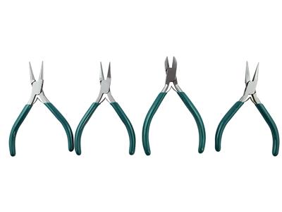Satz Von 4 Zangen, 115 Mm: Flach, Rund, Halbrund  Schneidend