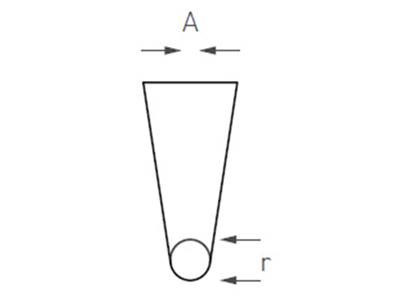 Rundkantenstempel Nr. 12, Schnittstärke 1,20 Mm, 65 Mm, Super Q - Standard Bild - 2