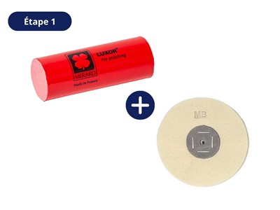 Polierset Gelbgold, Rotgold Und Messing, 3 Polierpasten Und 3 Scheiben, Luxor - Standard Bild - 3