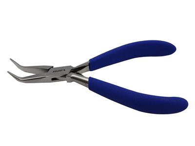 Zange Mit Abgewinkeltem Schnabel, Blau, 150 Mm, Joliot - Standard Bild - 3