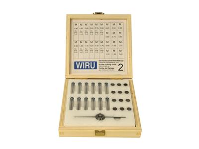 Satz Von 12 Gewindeschneideisen Von 0,40 Bis 1,40 MM Mit 12 Gewindebohrern