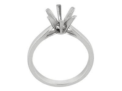 Solitär Mit 6 Krappen, Für Stein Von 5,5 Mm, 18k Weigold Pd 13. Ref. 26004