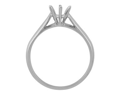 Solitär Mit 6 Krappen Für Einen Stein Von 6,1 Mm, 18 Karat Weigold. Ref. 25379